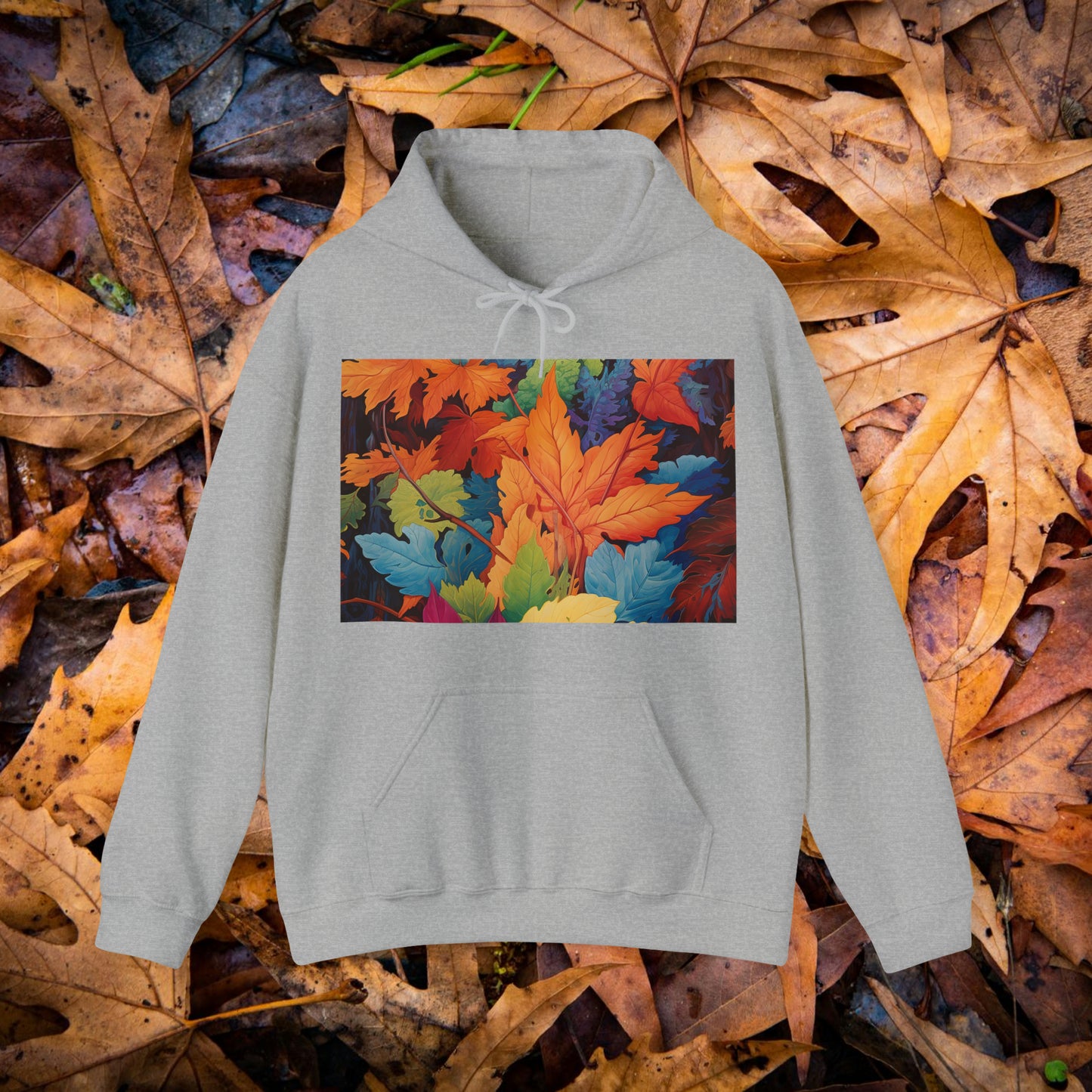 Colorful Fall Leaves Unisex Heavy Blend™ Hooded Sweatshirt