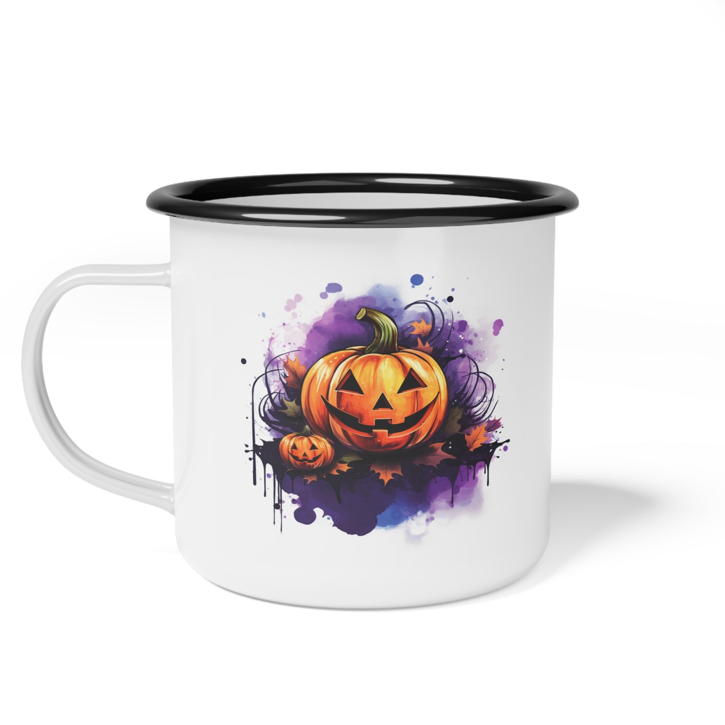 Halloween Pumpkin Enamel Camp Cup