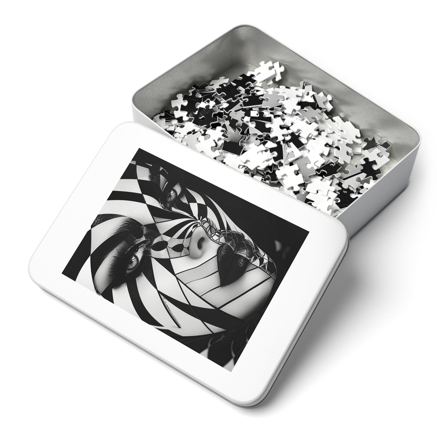 Black and White Painted Lady Jigsaw Puzzle (30, 110, 252, 500,1000-Piece)
