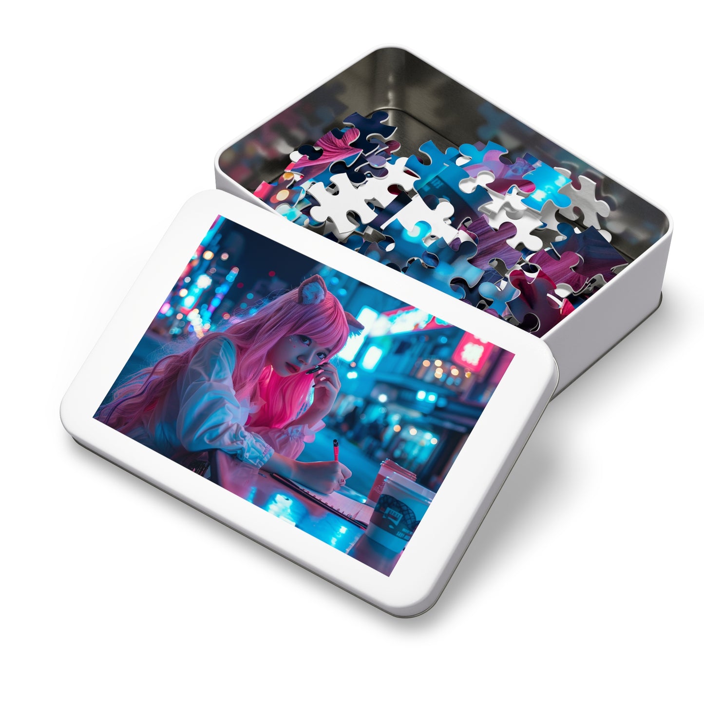 Japanese Girl Wearing Fox Ears Jigsaw Puzzle (30, 110, 252, 500,1000-Piece)