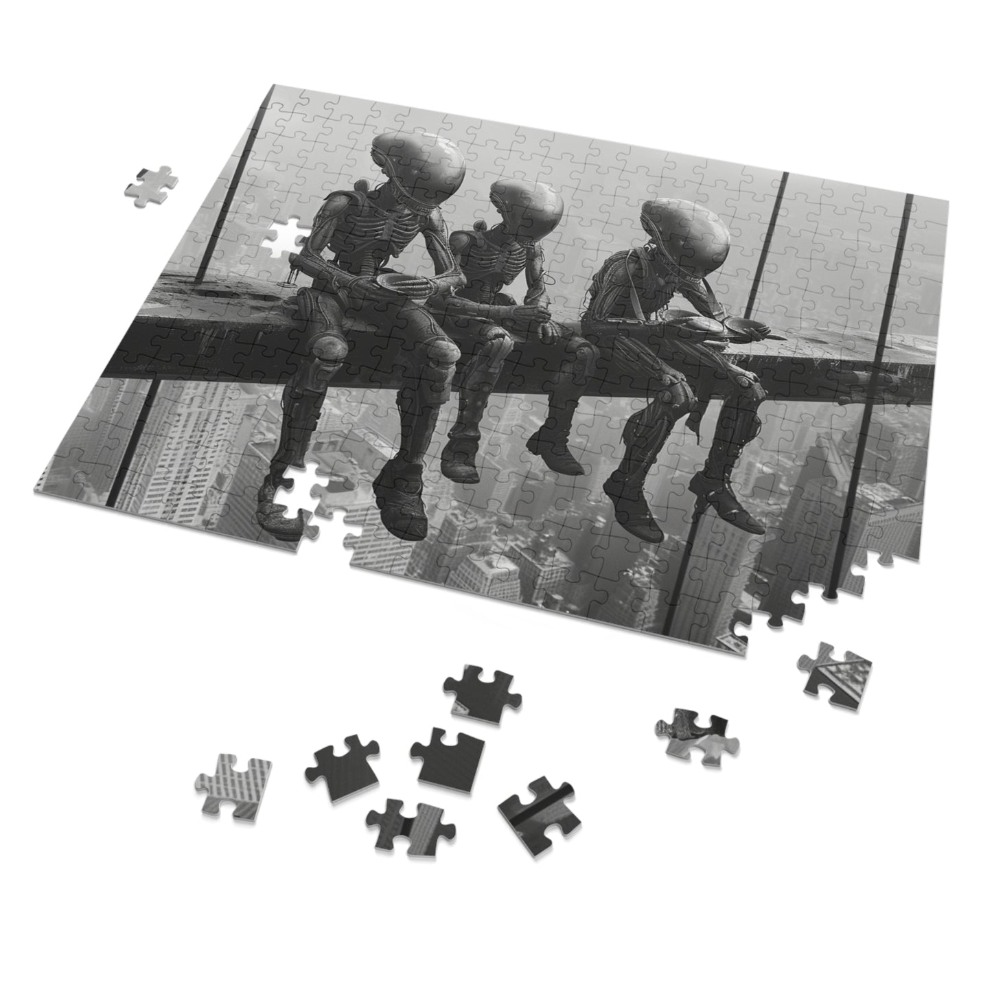Lunch Atop a Skyscraper Aliens Jigsaw Puzzle (30, 110, 252, 500,1000-Piece)