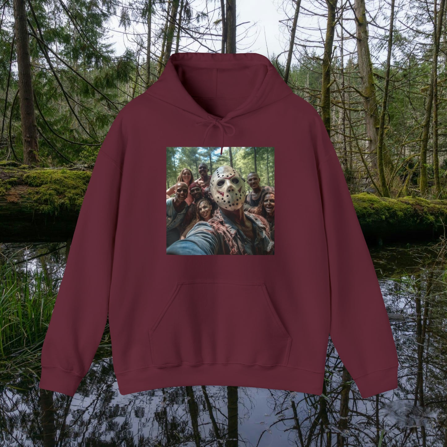 Jason Selfie with Campers Unisex Heavy Blend™ Hooded Sweatshirt