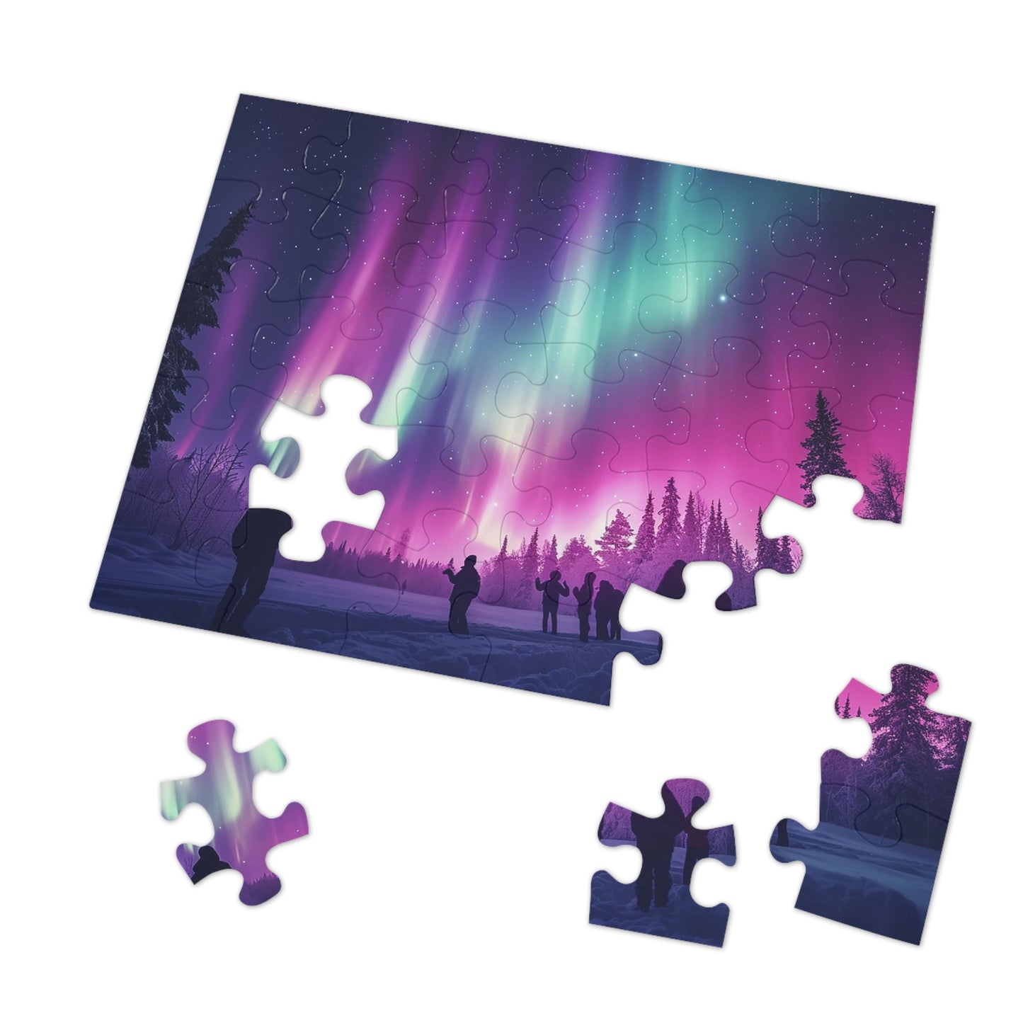 Looking at the Northern Lights Jigsaw Puzzle (30, 110, 252, 500,1000-Piece)