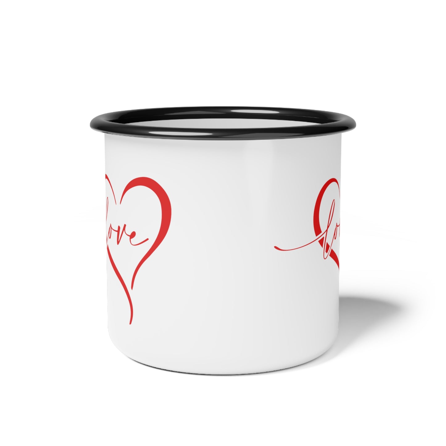 Love Heart Enamel Camp Cup