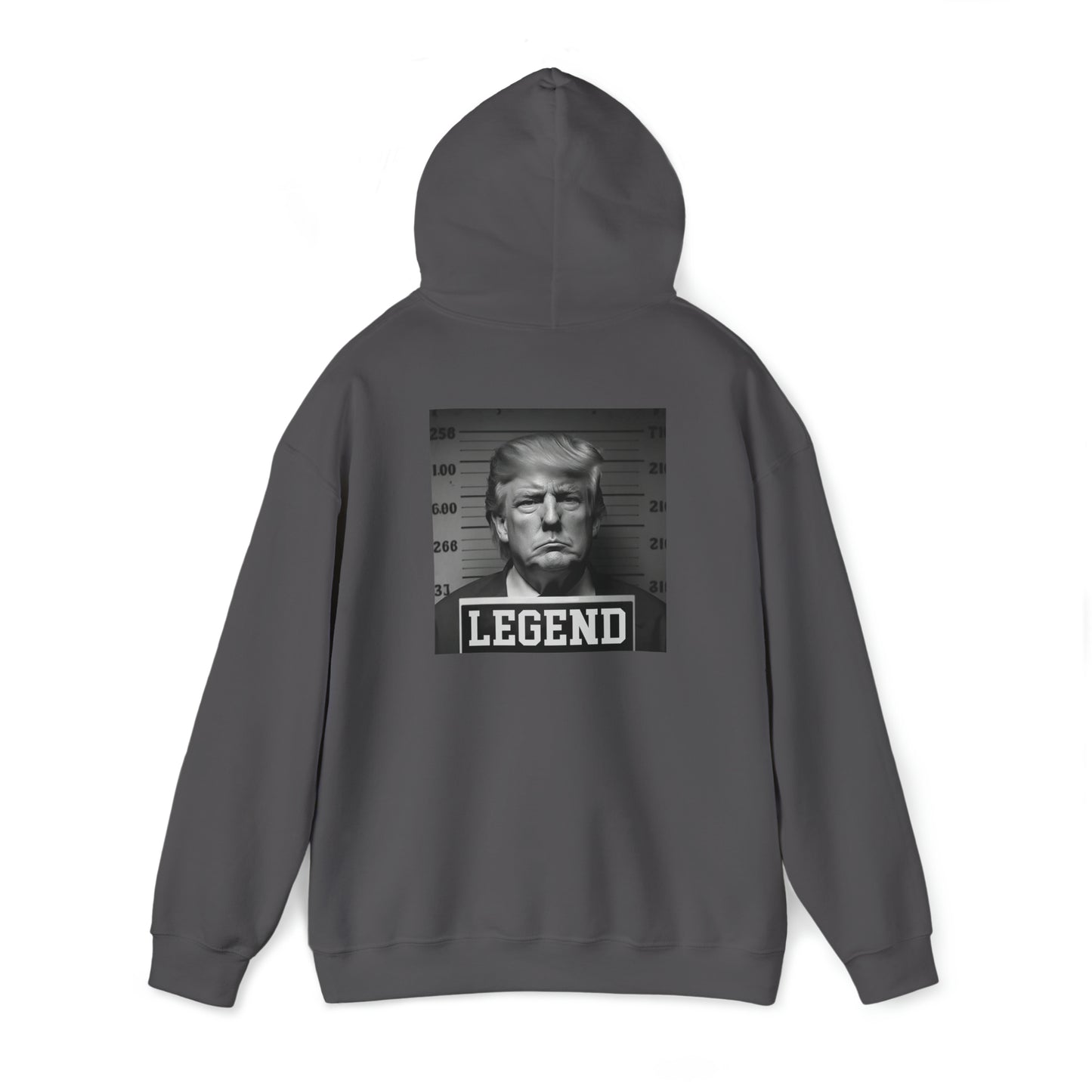 Trump Mug Shot Legend Back Printed Hoodie Sweatshirt