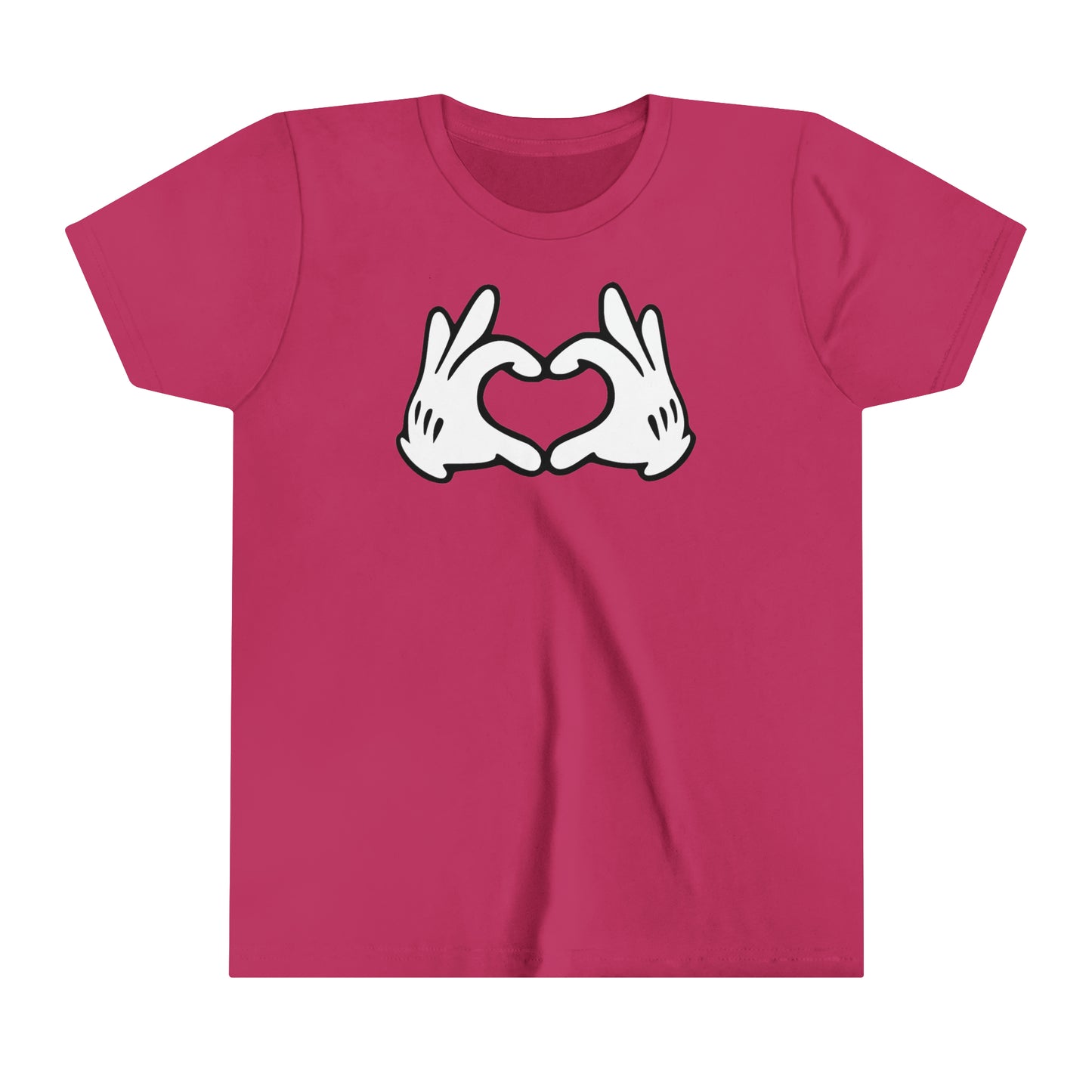 Mickey Mouse Heart Hands YOUTH Short Sleeve Tee