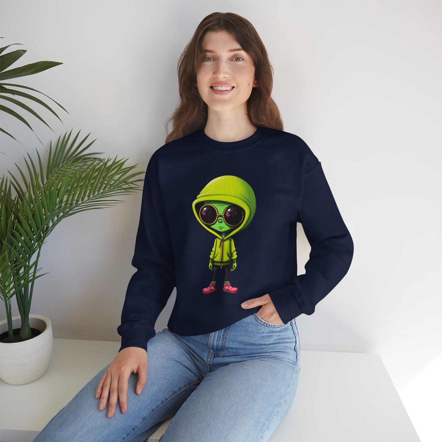 Hip Hop Alien Unisex Heavy Blend™ Crewneck Sweatshirt