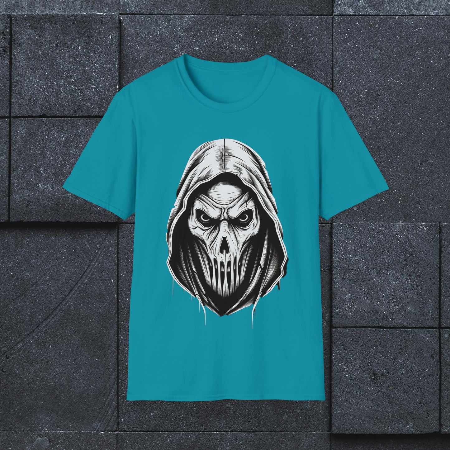 Scary Skull Halloween Unisex Softstyle T-Shirt