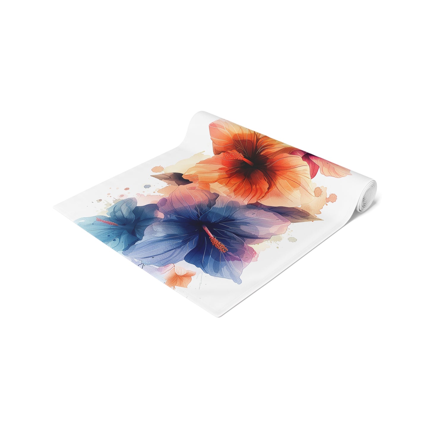 Beautiful Watercolor Flower Table Runner (Cotton, Poly)