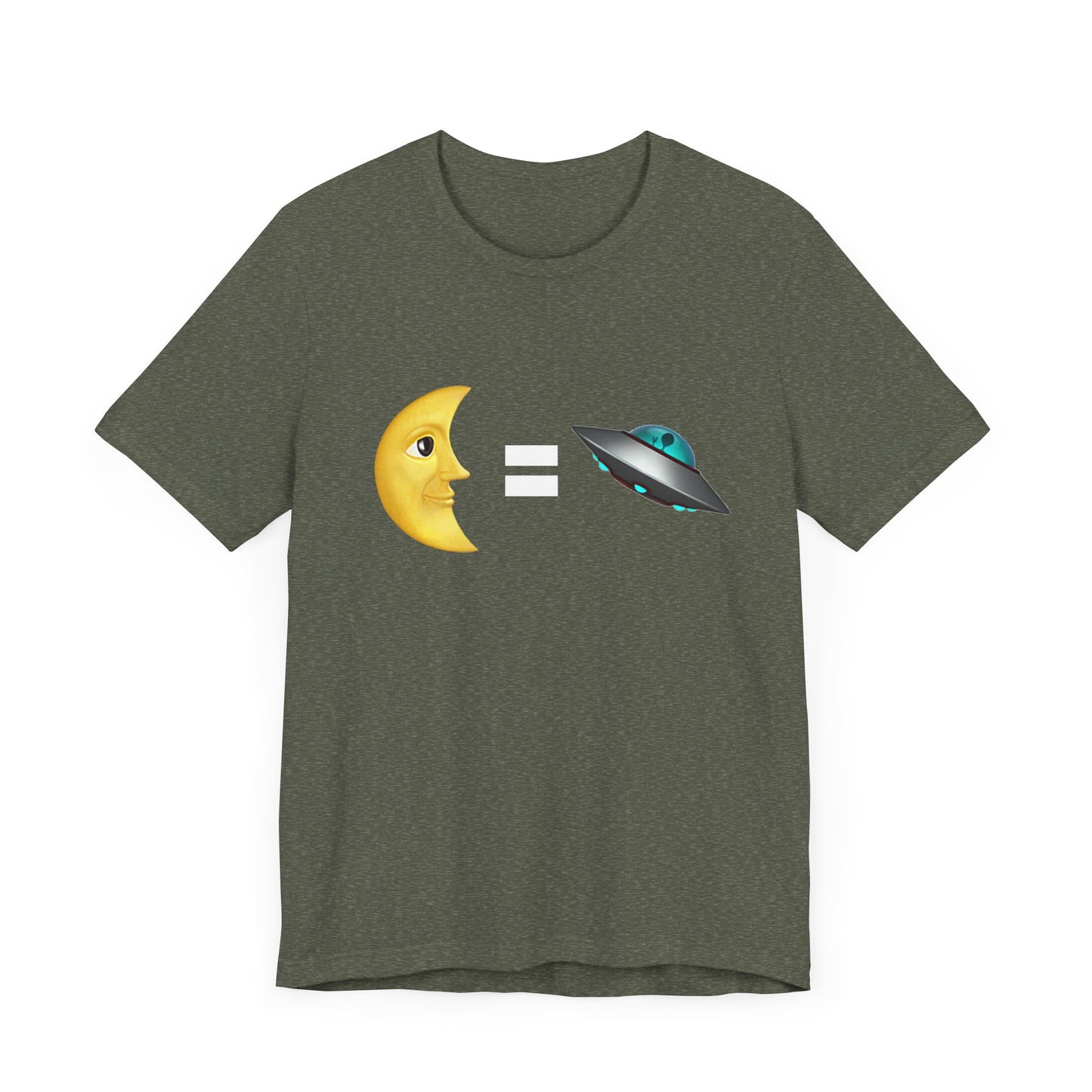 Moon = Alien Spaceship Unisex Jersey Tee
