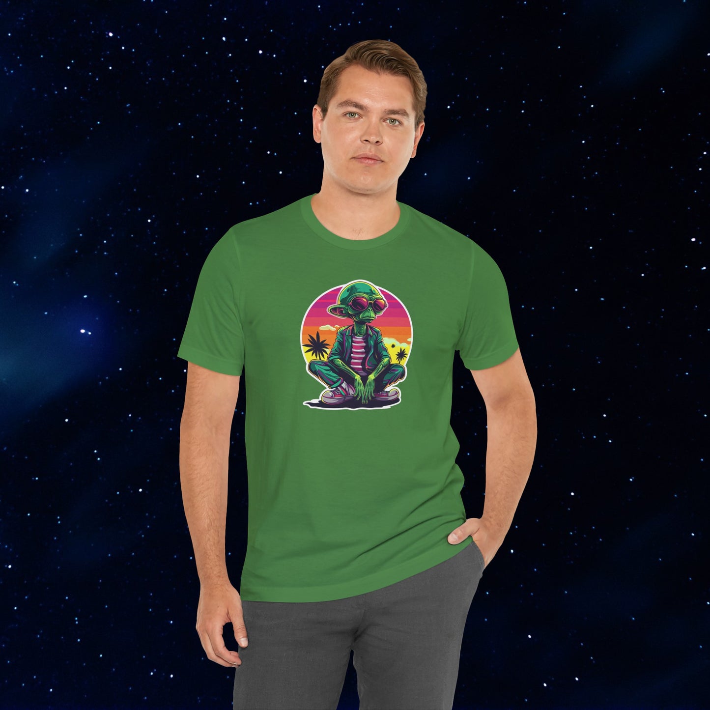 Retro Alien Unisex Jersey Short Sleeve Tee