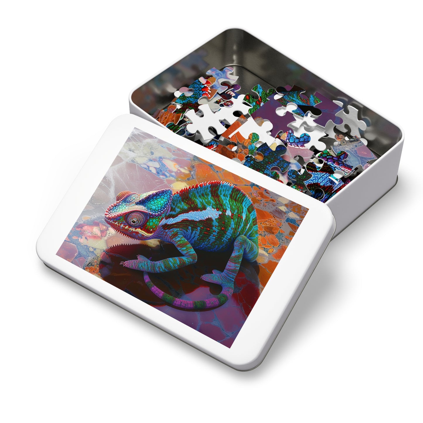 Vibrant Chameleon Jigsaw Puzzle (30, 110, 252, 500,1000-Piece)