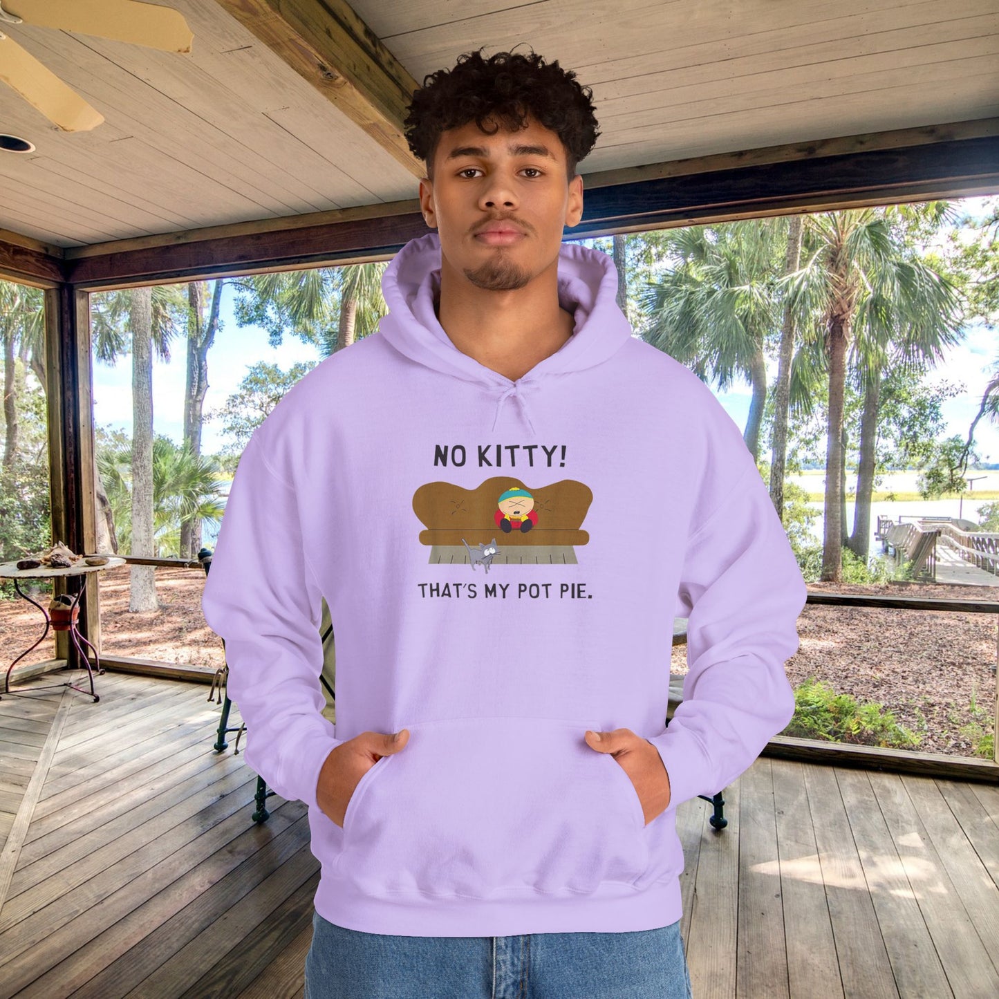 No Kitty! That's My Pot Pie! Hooded Sweatshirt - Perfect for South Park Lovers and Cozy Days