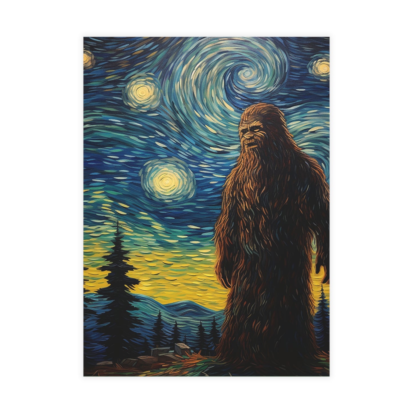 Big Foot Starry Night Postcard Bundles (envelopes included)