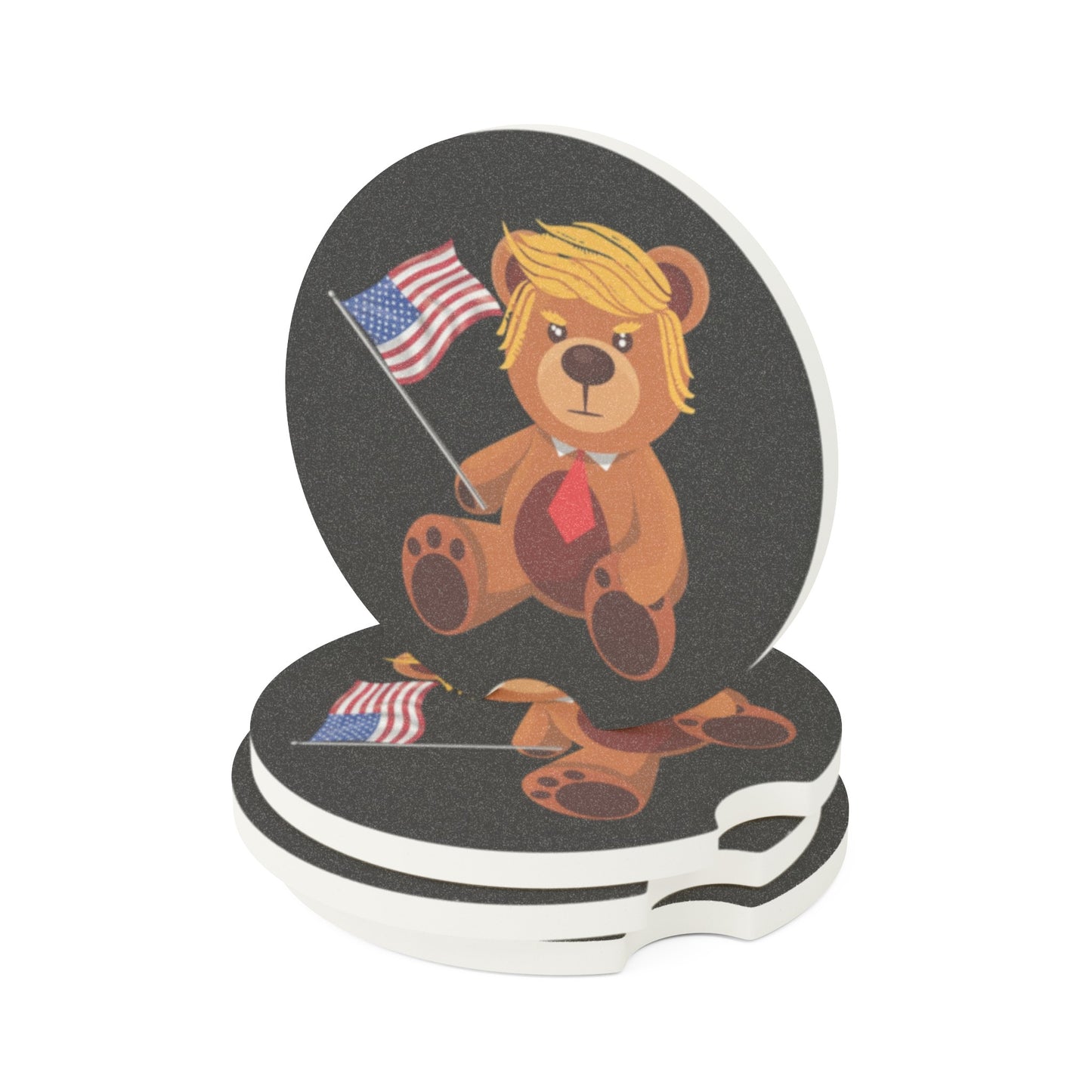 Trumpy Bear Soapstone Car Coaster