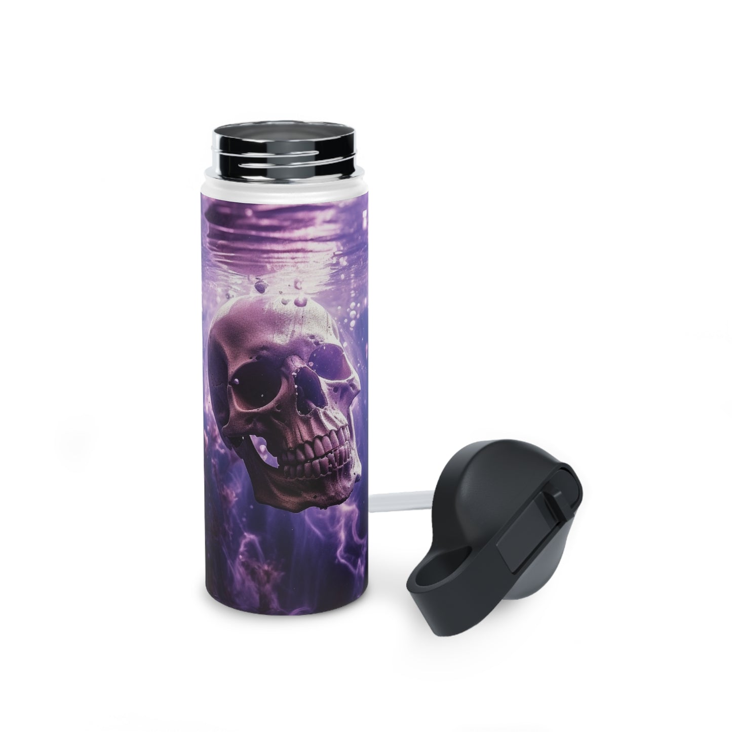 Skull in Water! Stainless Steel Water Bottle, Standard Lid