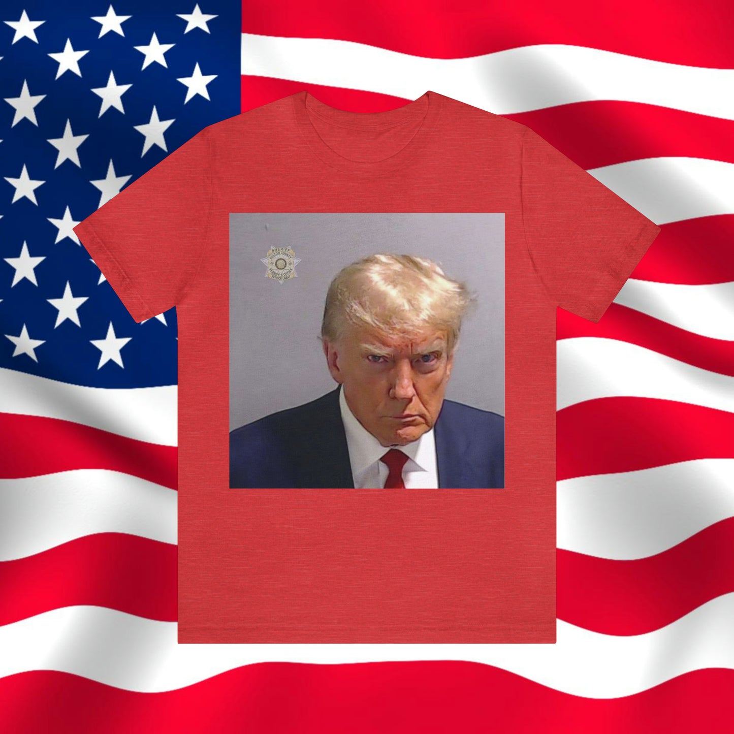 Trump Mug Shot Unisex Jersey Short Sleeve Tee