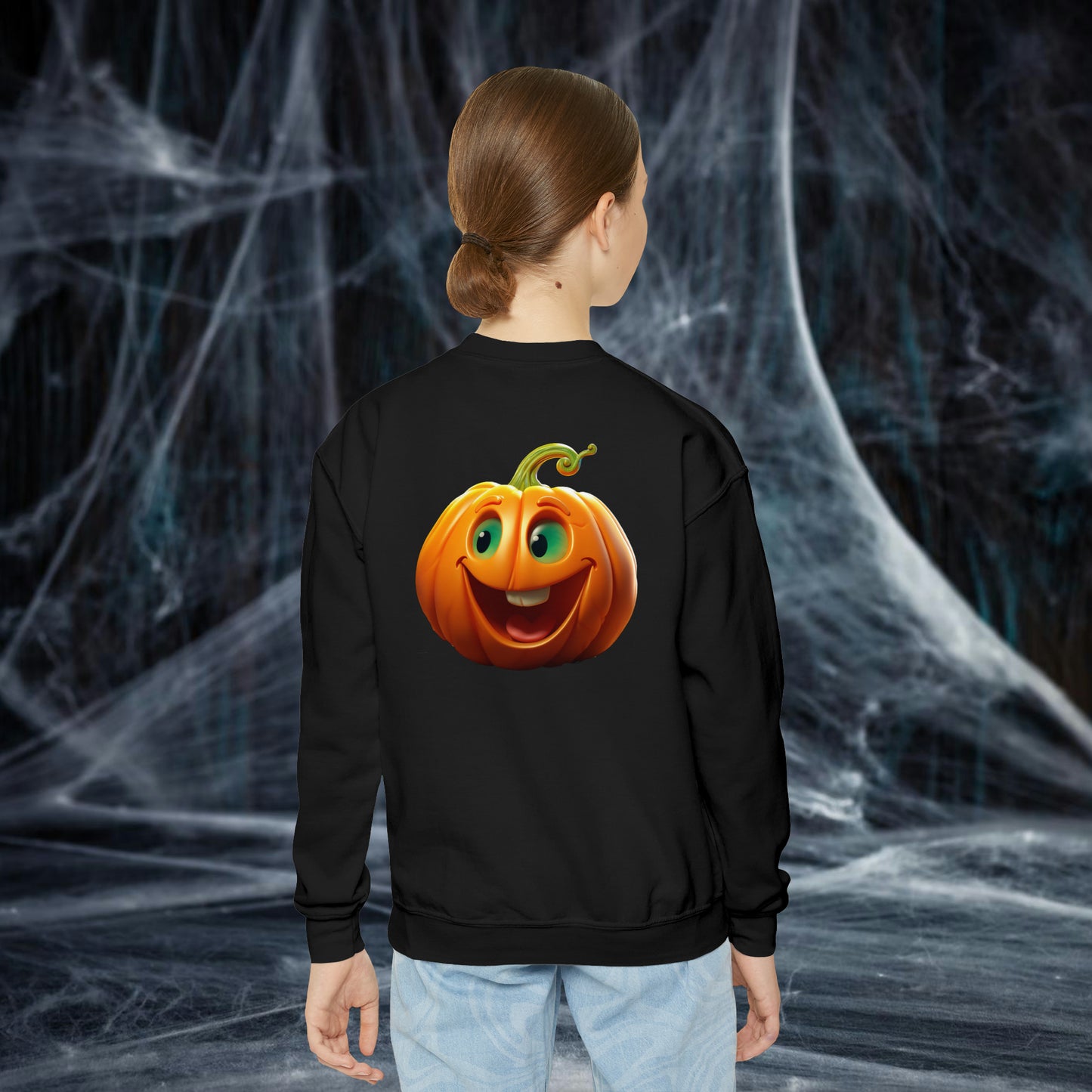 PERSONALIZED Double Sided Print, Halloween Sweatshirt for Kids, Halloween Sweatshirt, Funny Halloween, Youth Crewneck Sweatshirt