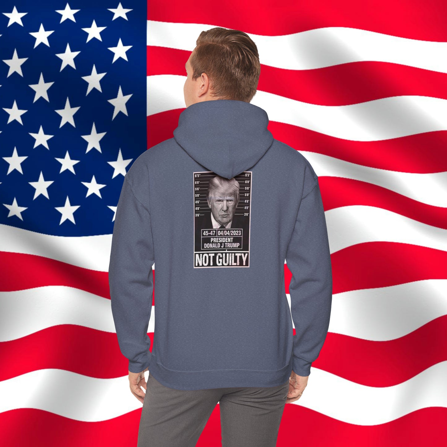 Trump Mug Shot Not Guilty Hoodie Sweatshirt
