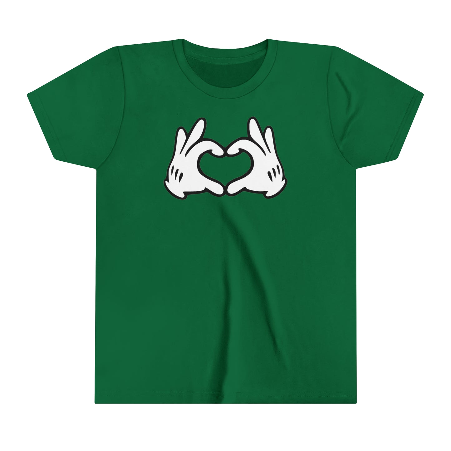 Mickey Mouse Heart Hands YOUTH Short Sleeve Tee