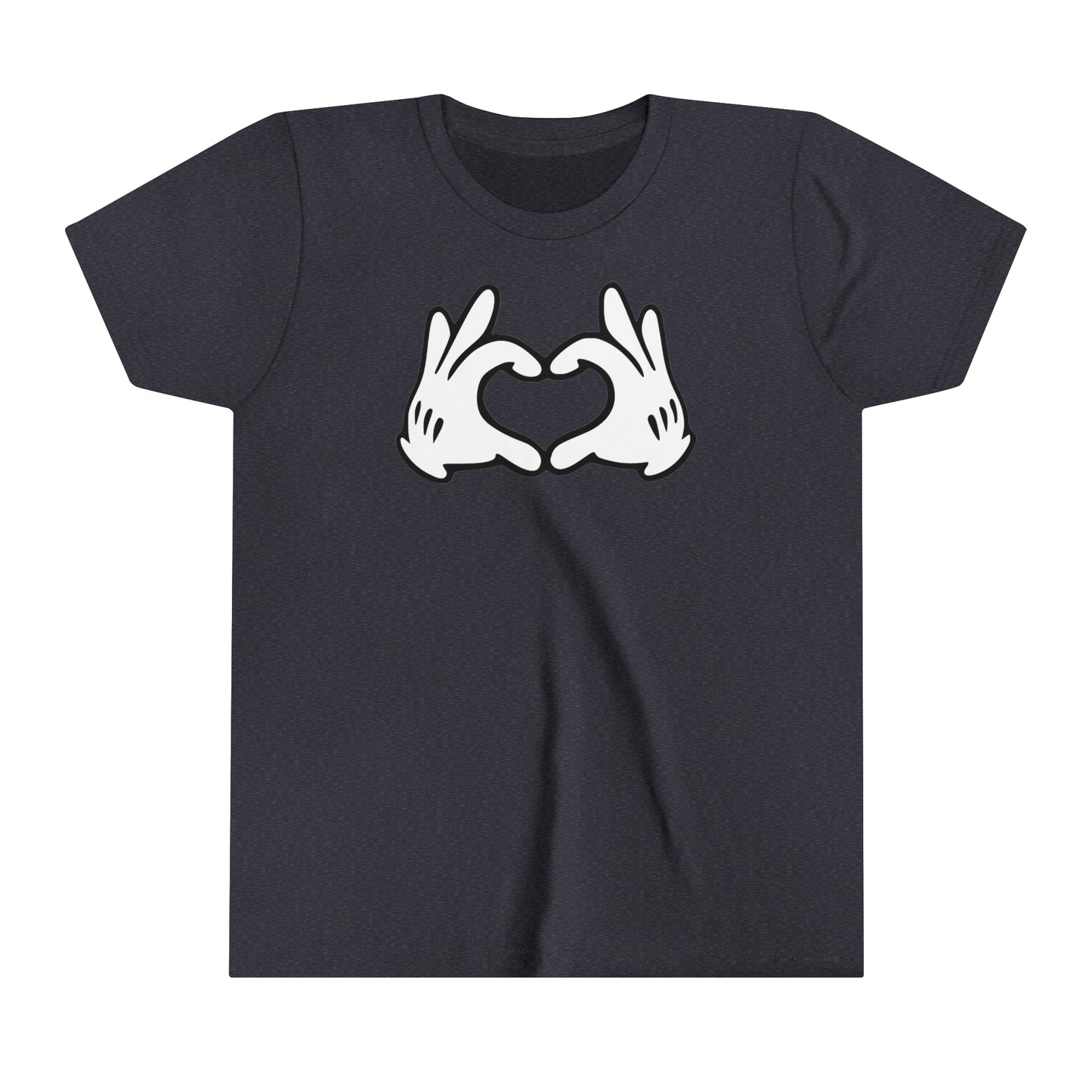 Mickey Mouse Heart Hands YOUTH Short Sleeve Tee