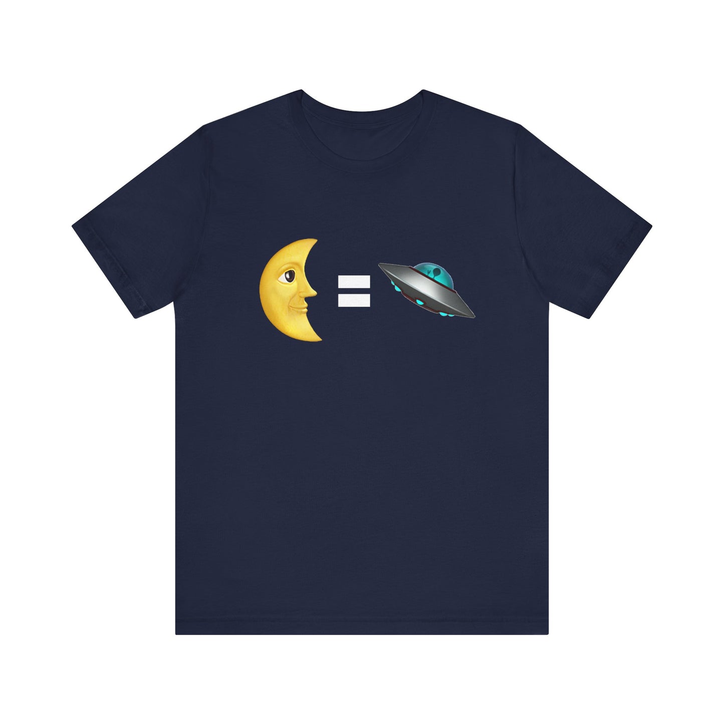 Moon = Alien Spaceship Unisex Jersey Tee