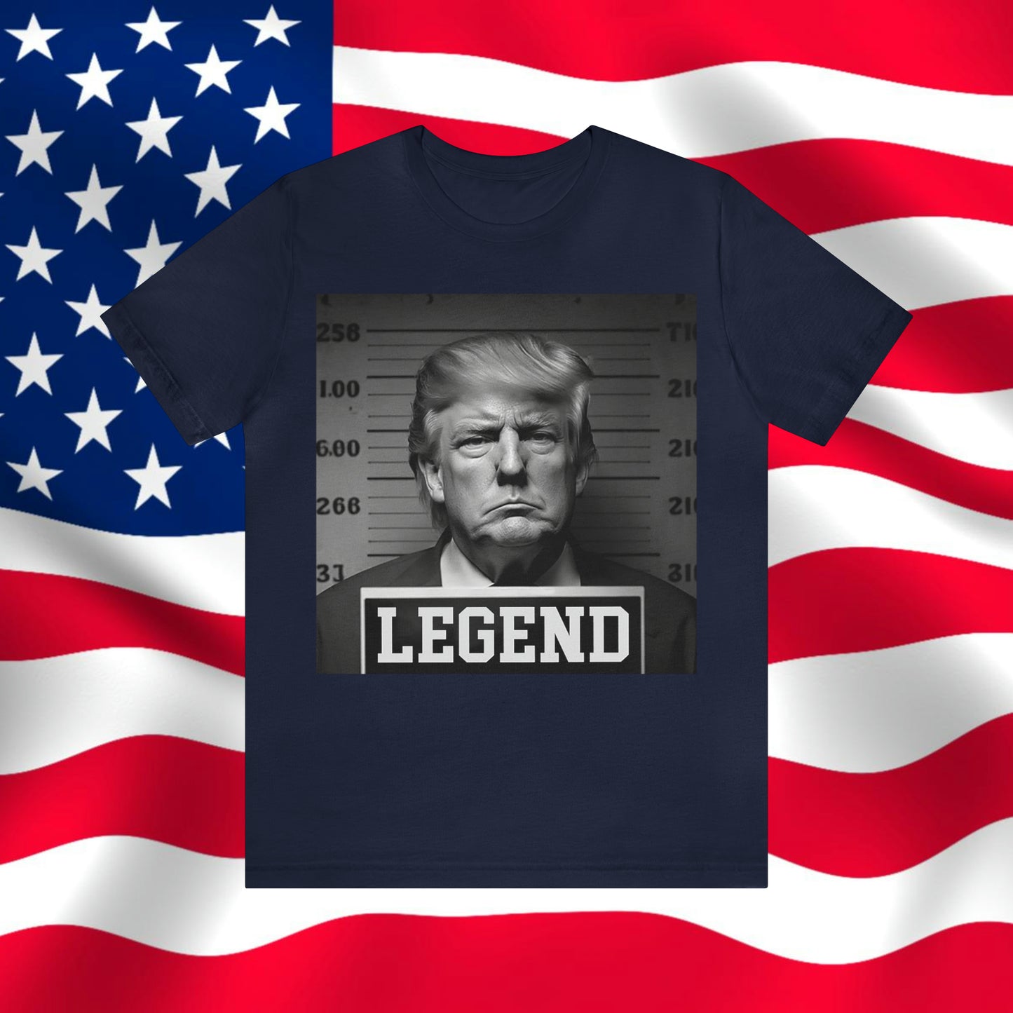 Trump Mug Shot Legend Unisex Jersey Short Sleeve Tee