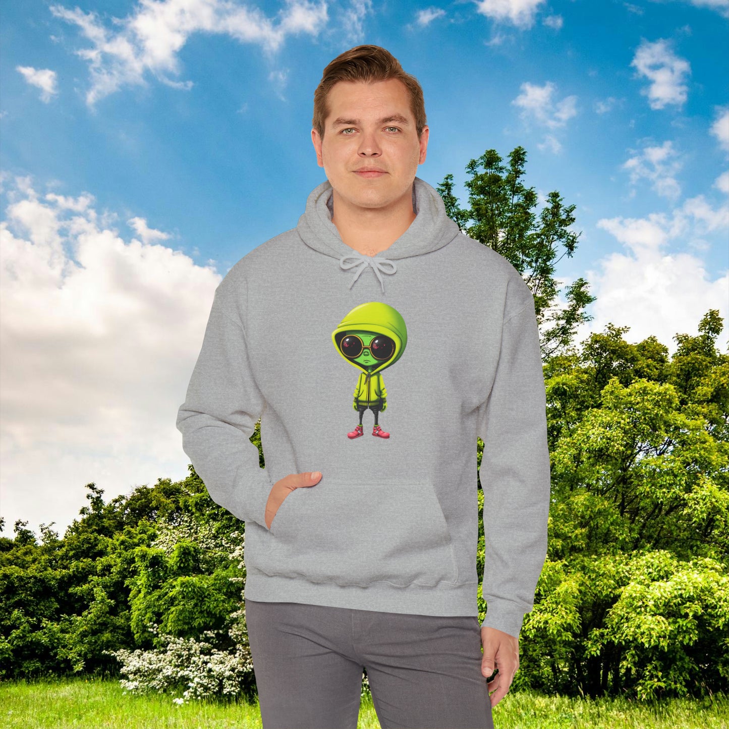 Hip Hop Alien Unisex Heavy Blend™ Hooded Sweatshirt
