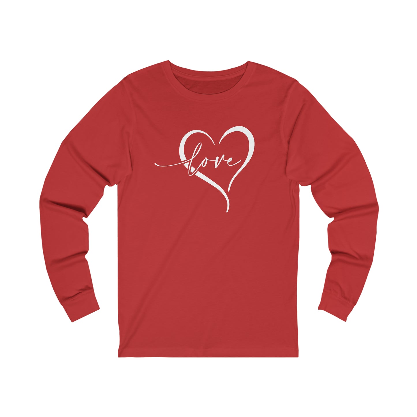 Love Heart Unisex Jersey Long Sleeve Tee