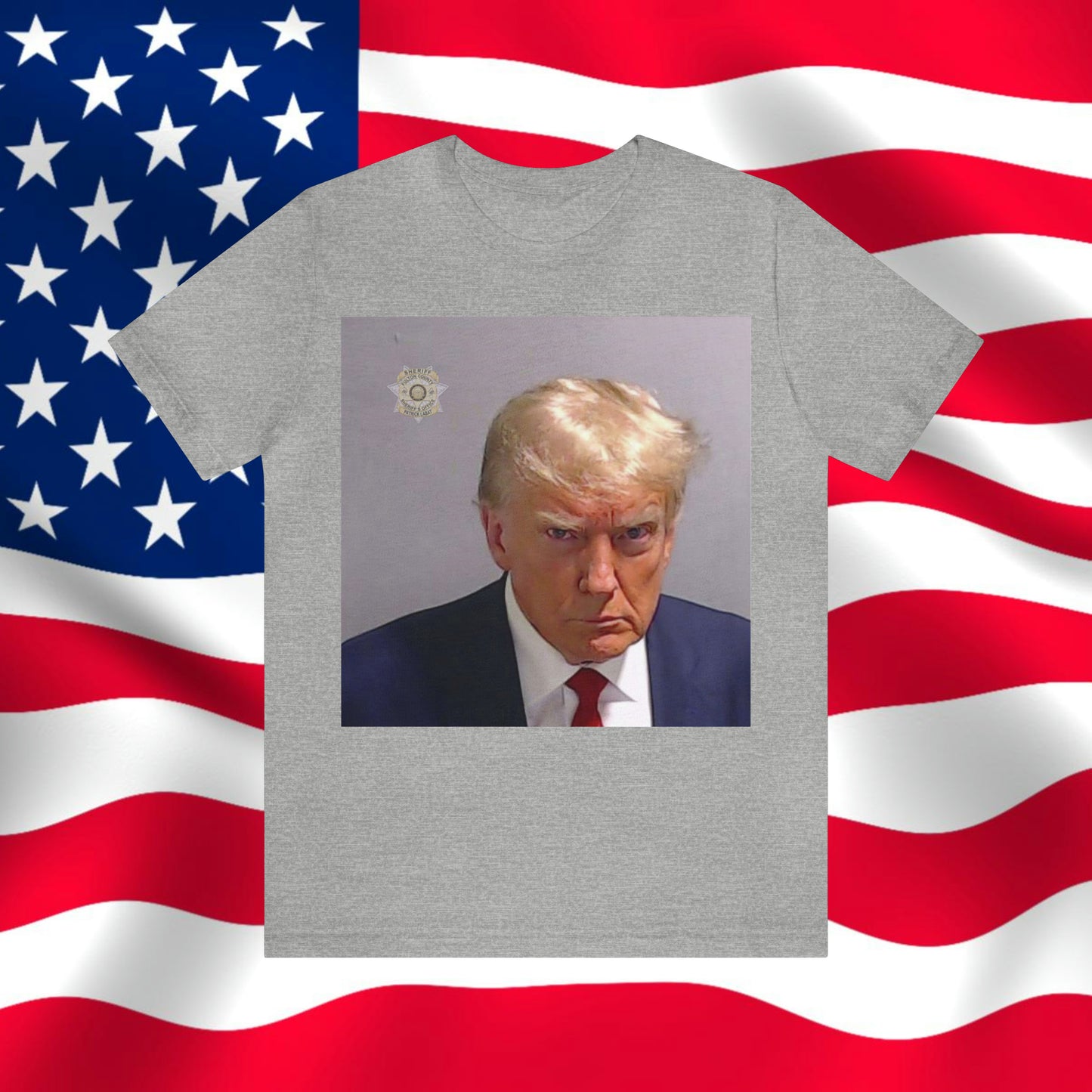 Trump Mug Shot Unisex Jersey Short Sleeve Tee