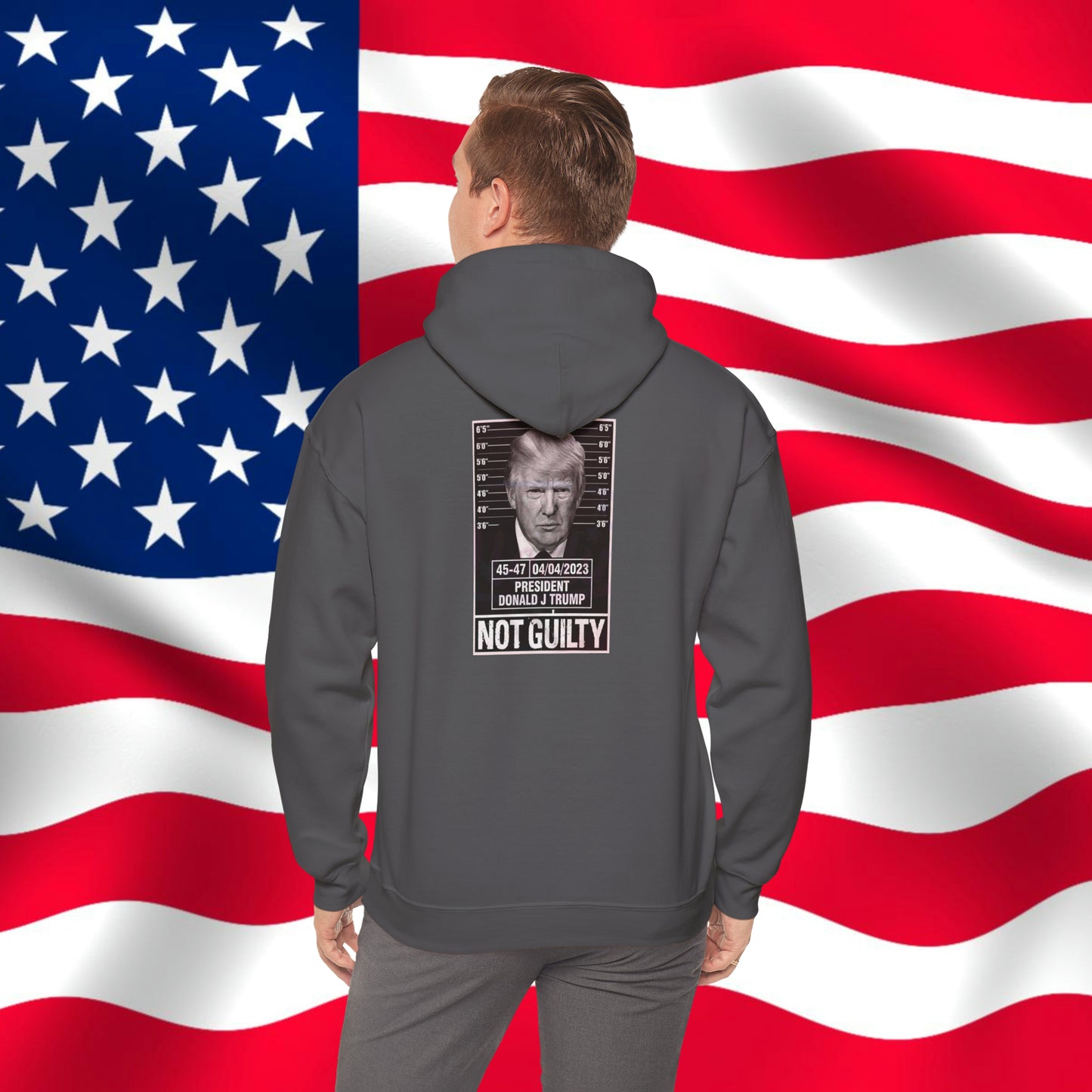 Trump Mug Shot Not Guilty Hoodie Sweatshirt