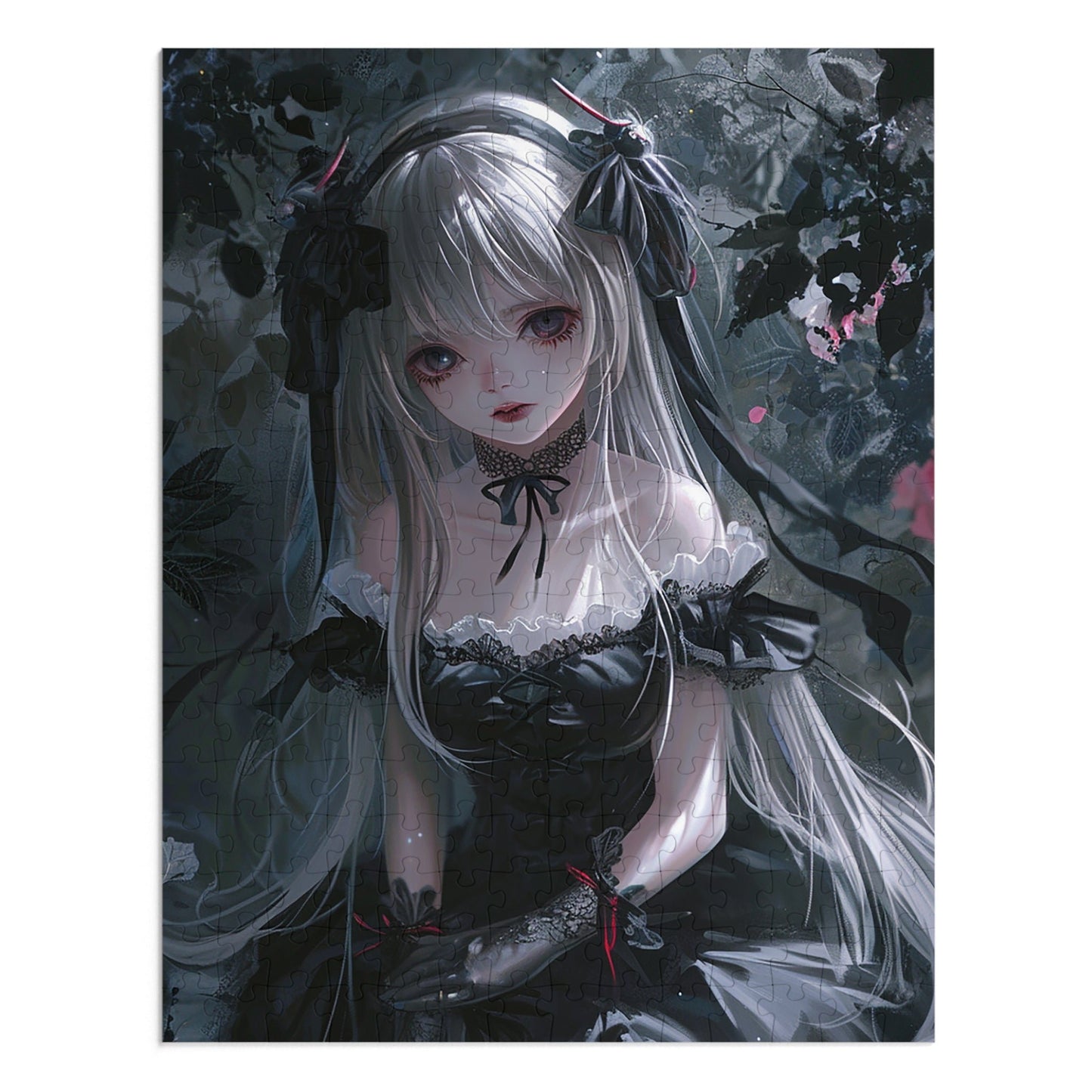 Anime Girl in Mourning Jigsaw Puzzle (30, 110, 252, 500,1000-Piece)
