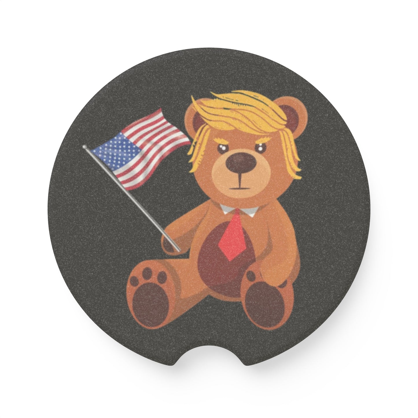 Trumpy Bear Soapstone Car Coaster
