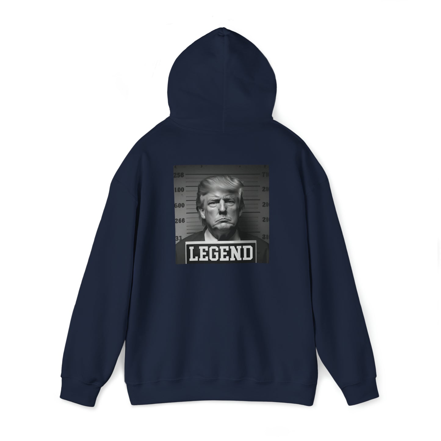 Trump Mug Shot Legend Back Printed Hoodie Sweatshirt