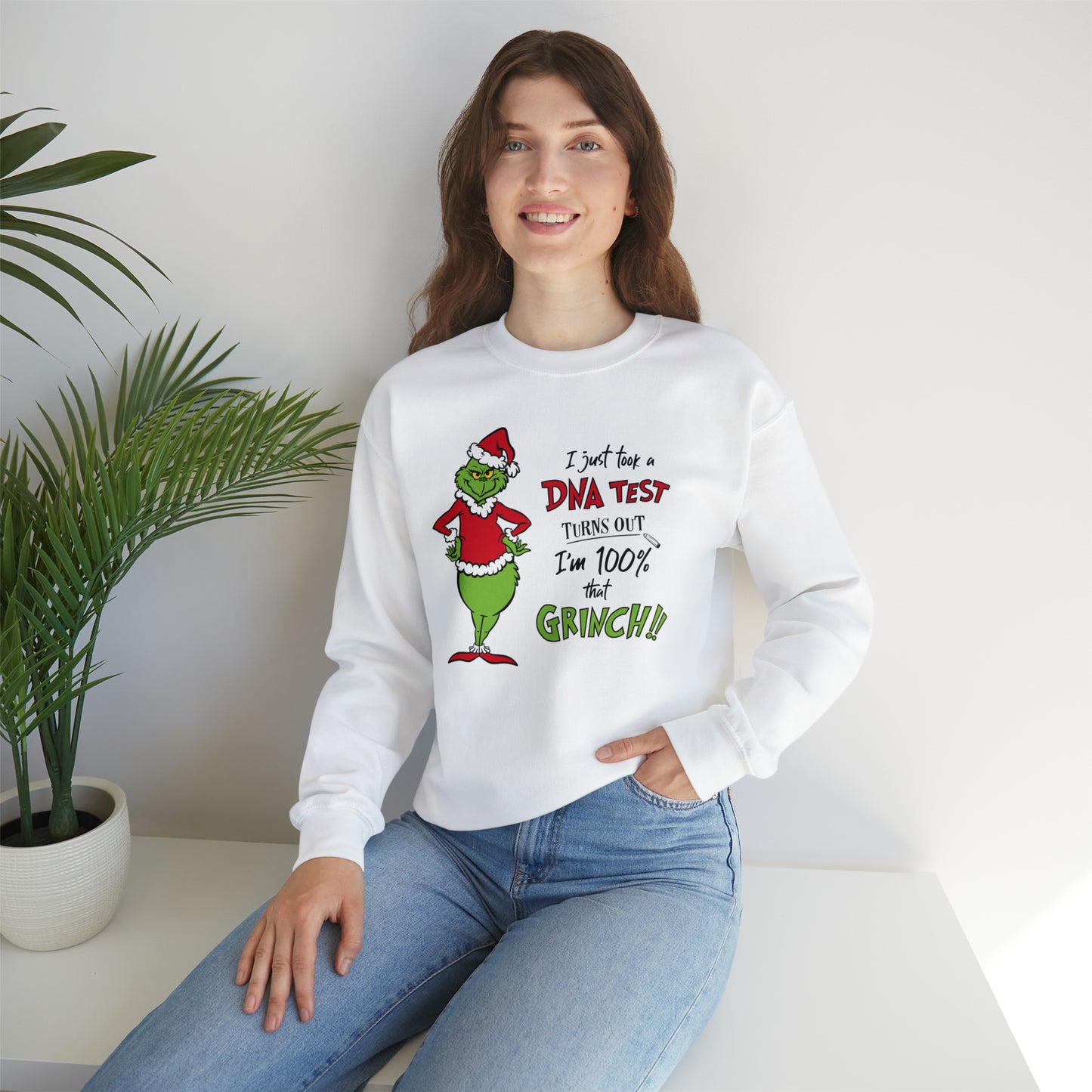 Grinch DNA Results Unisex Heavy Blend™ Crewneck Sweatshirt