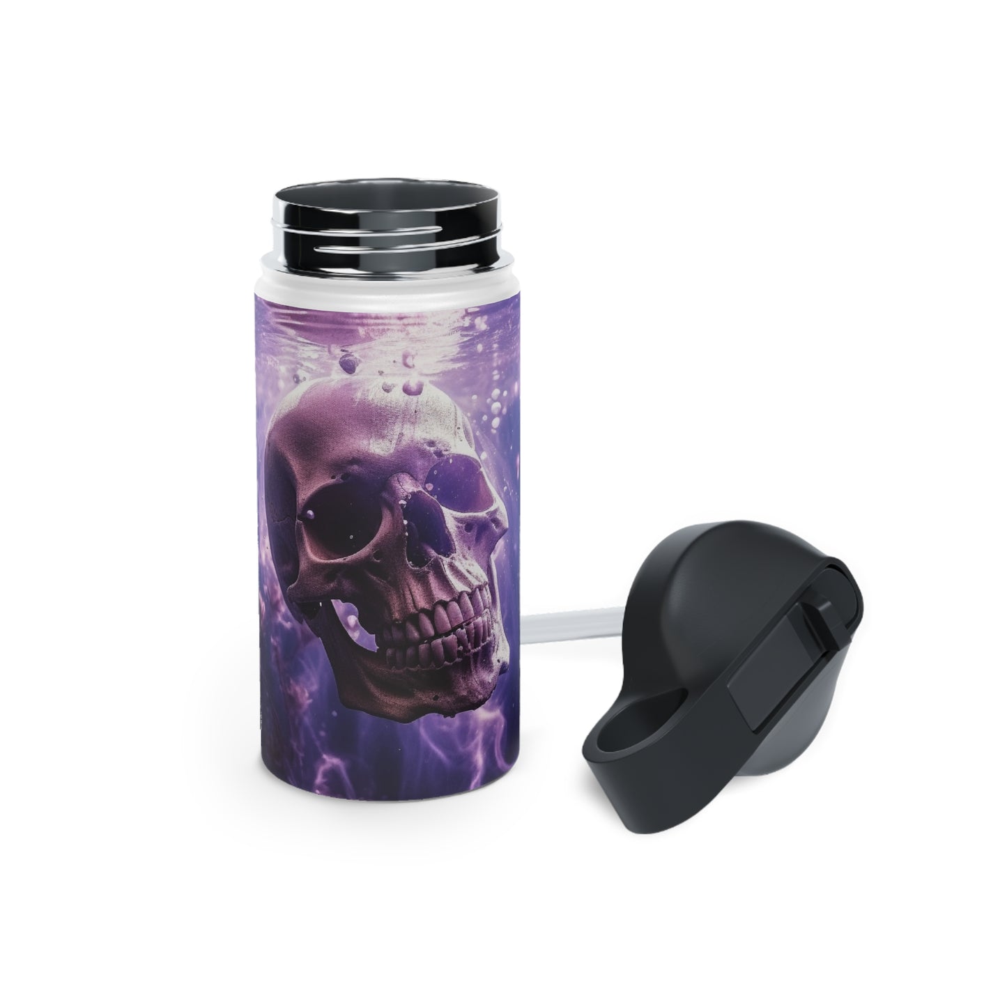 Skull in Water! Stainless Steel Water Bottle, Standard Lid