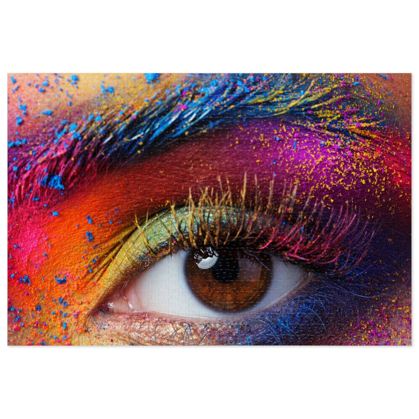 Colorful Crazy Eyeshadow Jigsaw Puzzle (30, 110, 252, 500,1000-Piece)