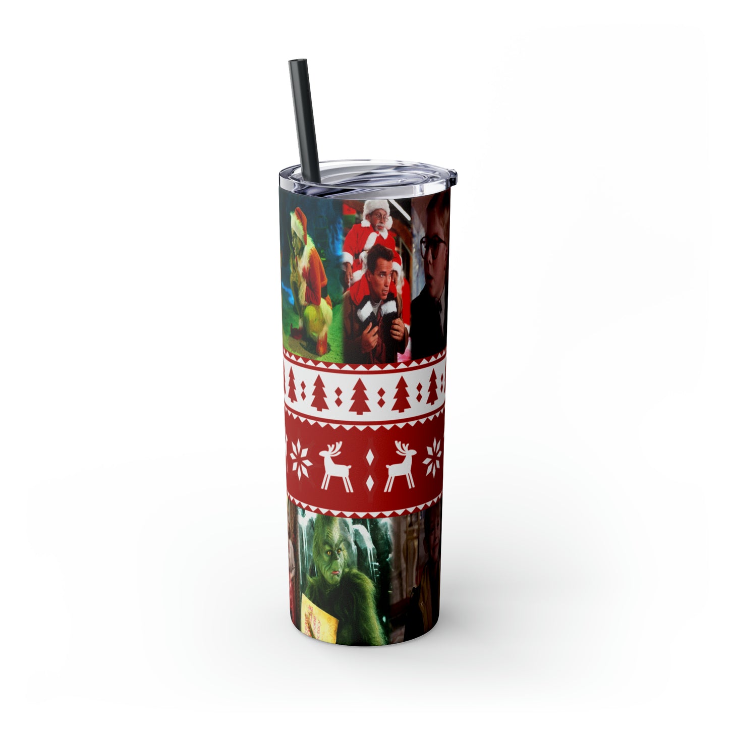 Christmas Memories Skinny Tumbler with Straw, 20oz