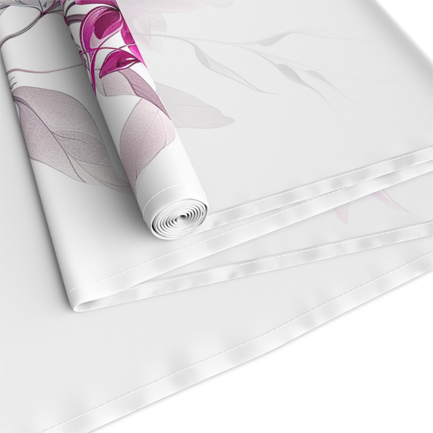 Elegant Fuchsia Flowers Table Runner (Cotton, Poly)