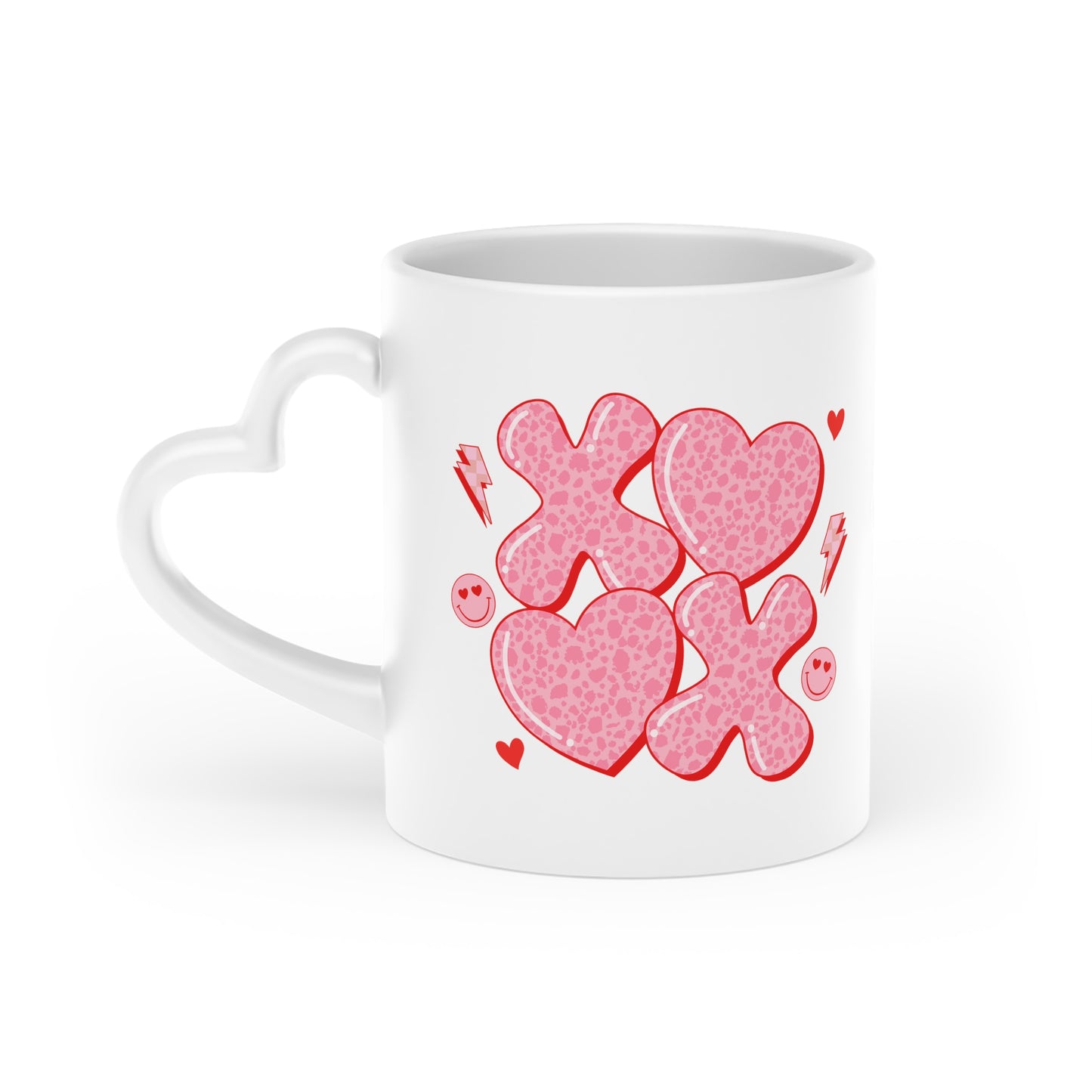 XOXO Love Heart-Shaped Mug