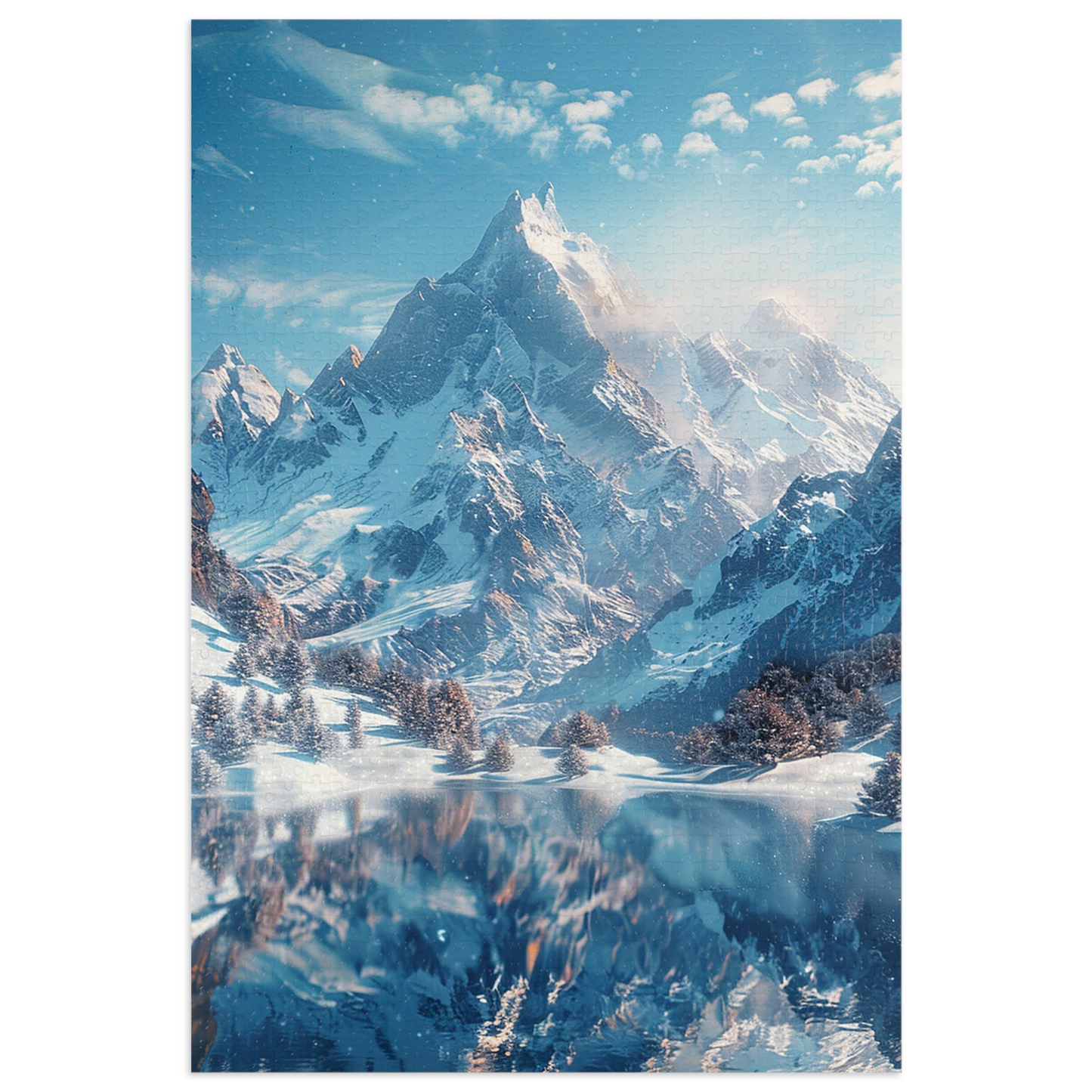 Painting of a Magnificent Snowy Mountain Jigsaw Puzzle (30, 110, 252, 500,1000-Piece)