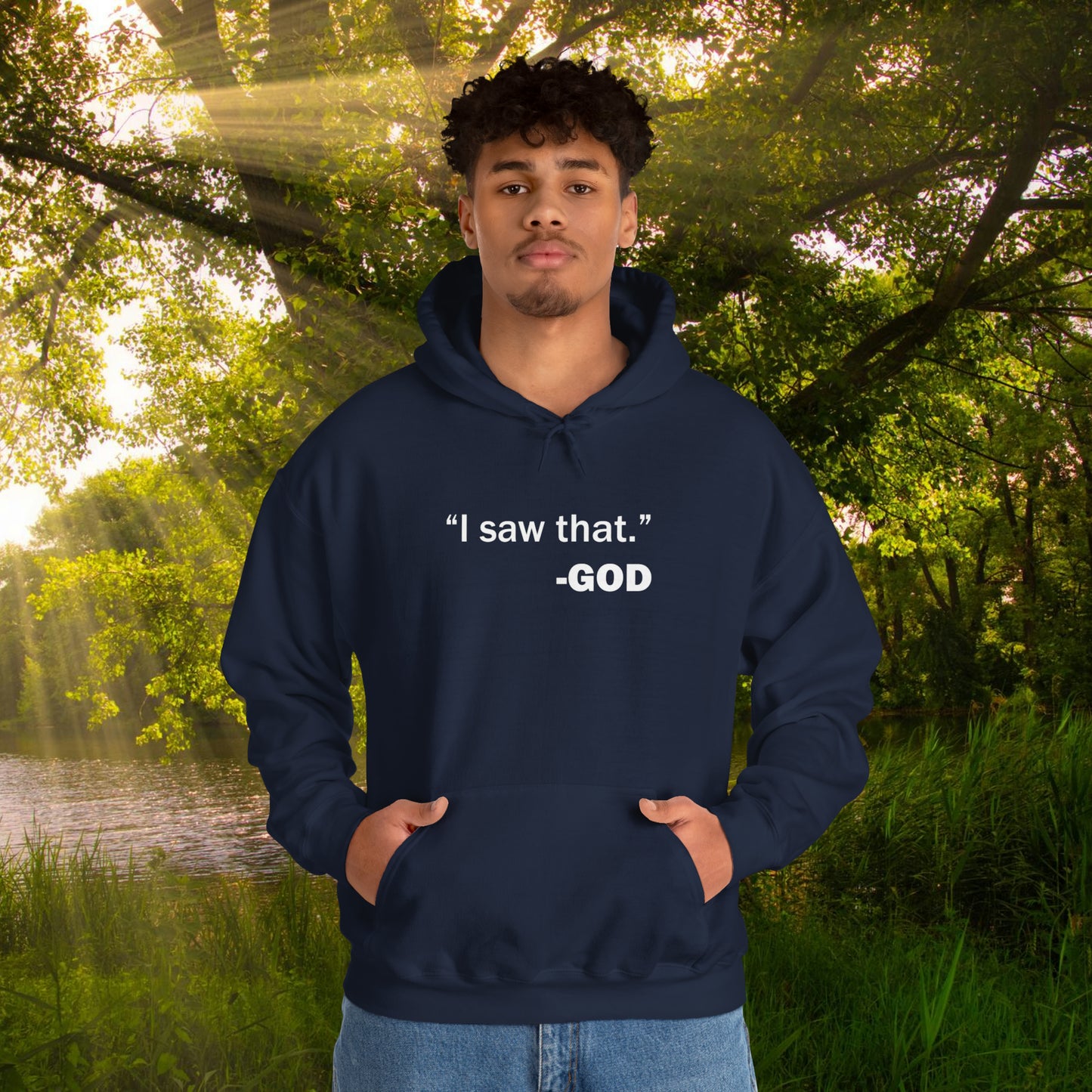 "I saw that." _GOD Unisex Heavy Blend™ Hooded Sweatshirt