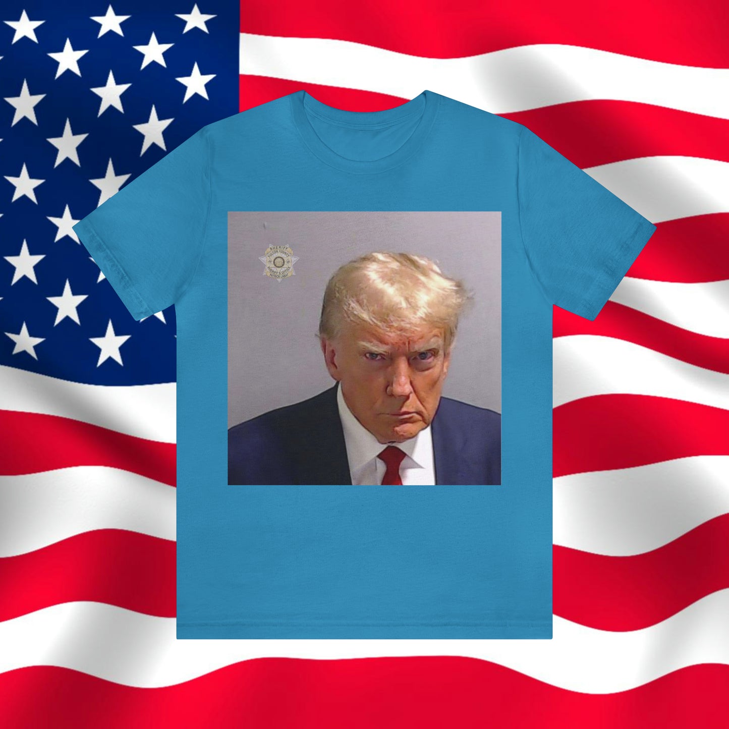 Trump Mug Shot Unisex Jersey Short Sleeve Tee