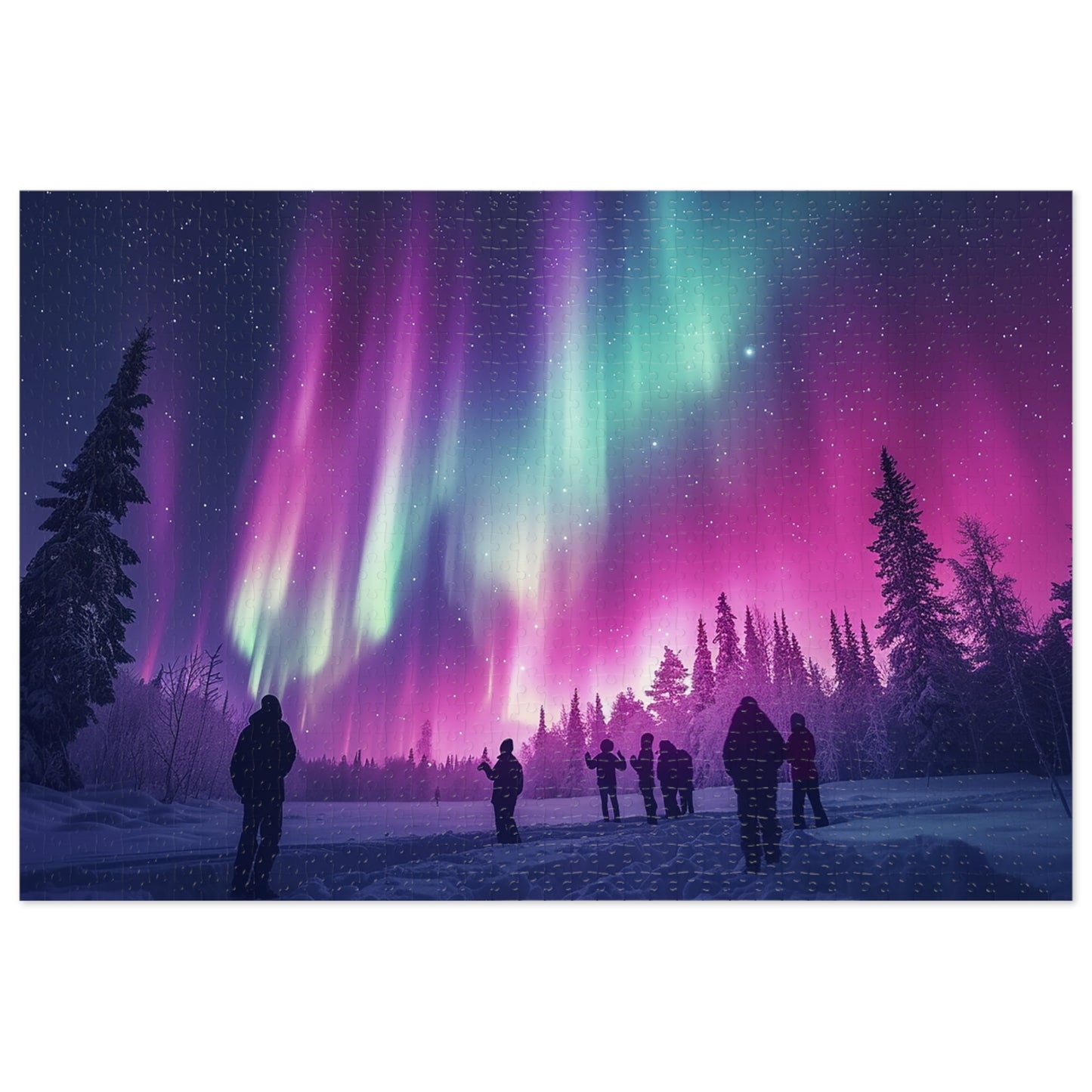 Looking at the Northern Lights Jigsaw Puzzle (30, 110, 252, 500,1000-Piece)