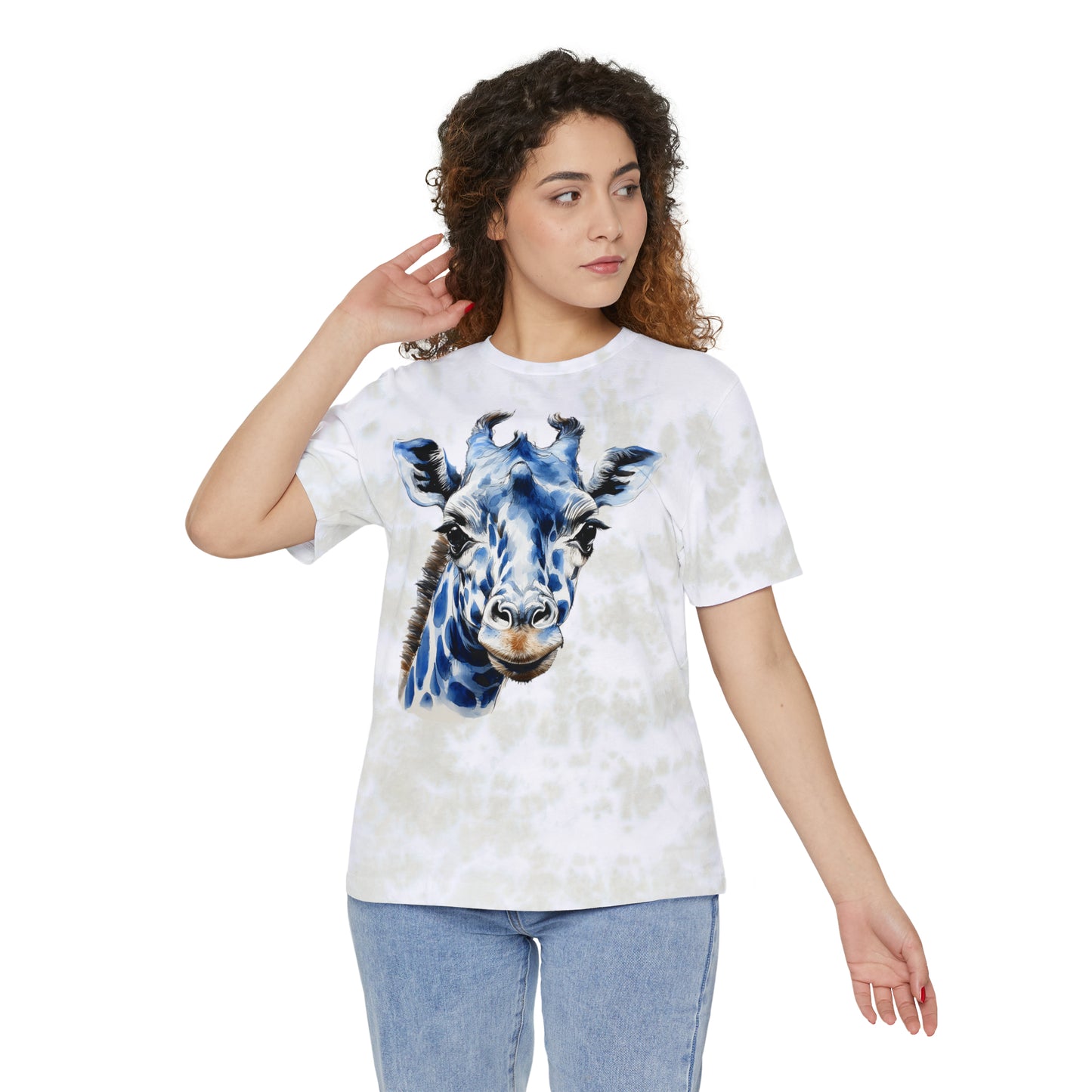 Blue Giraffe Unisex FWD Fashion Tie-Dyed T-Shirt