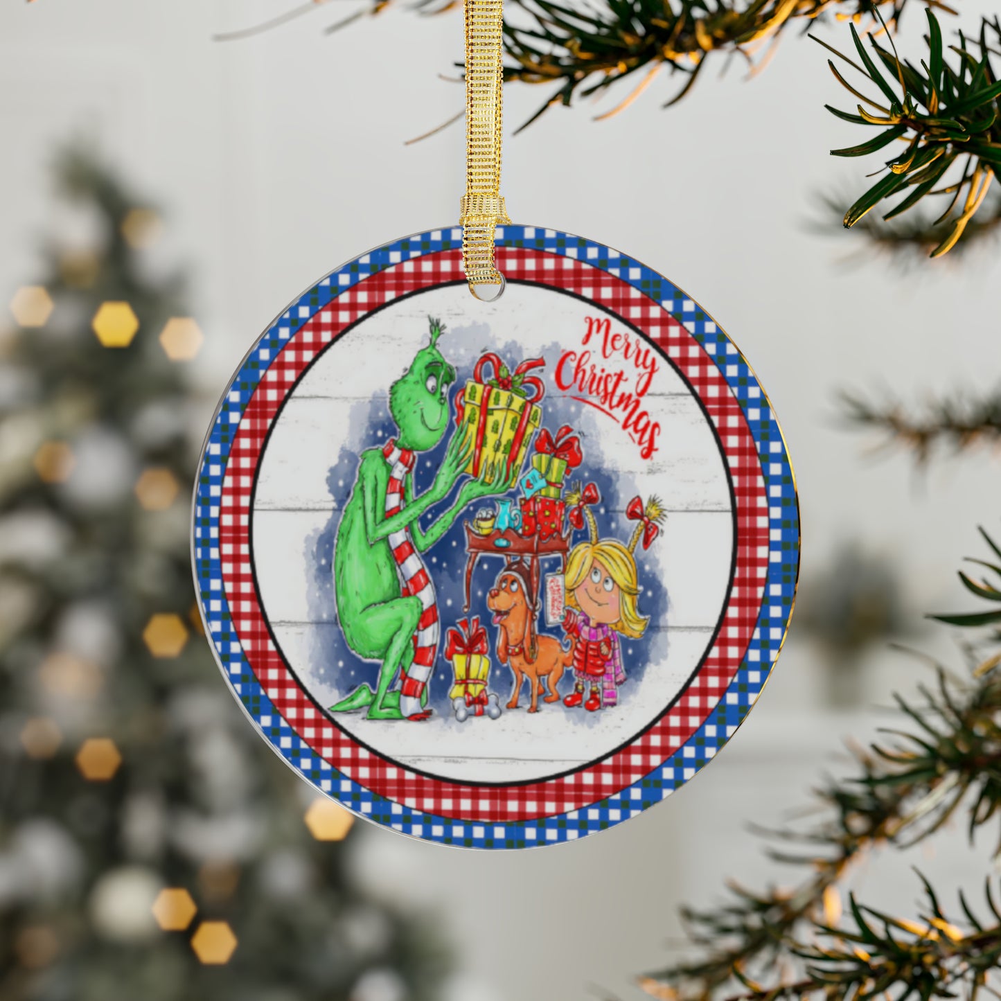 The Grinch and Cindy Lou Who Acrylic Ornaments