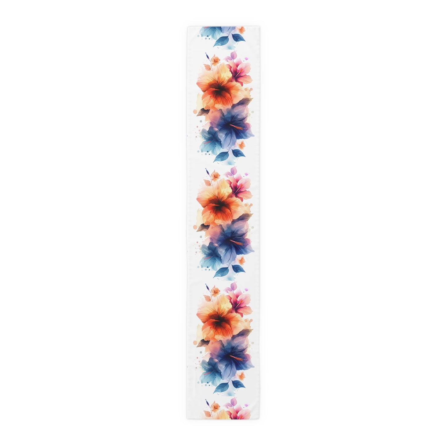 Beautiful Watercolor Flower Table Runner (Cotton, Poly)