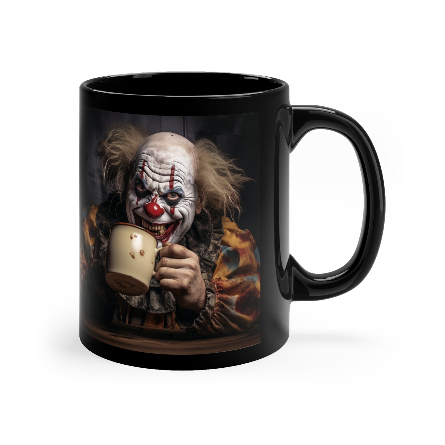 Coffee with Clowns Black Mug