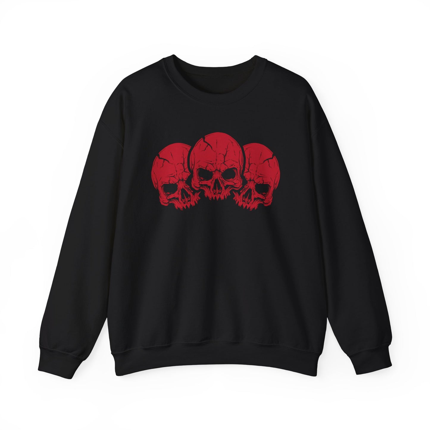 Red Skull Halloween Crewneck Sweatshirt