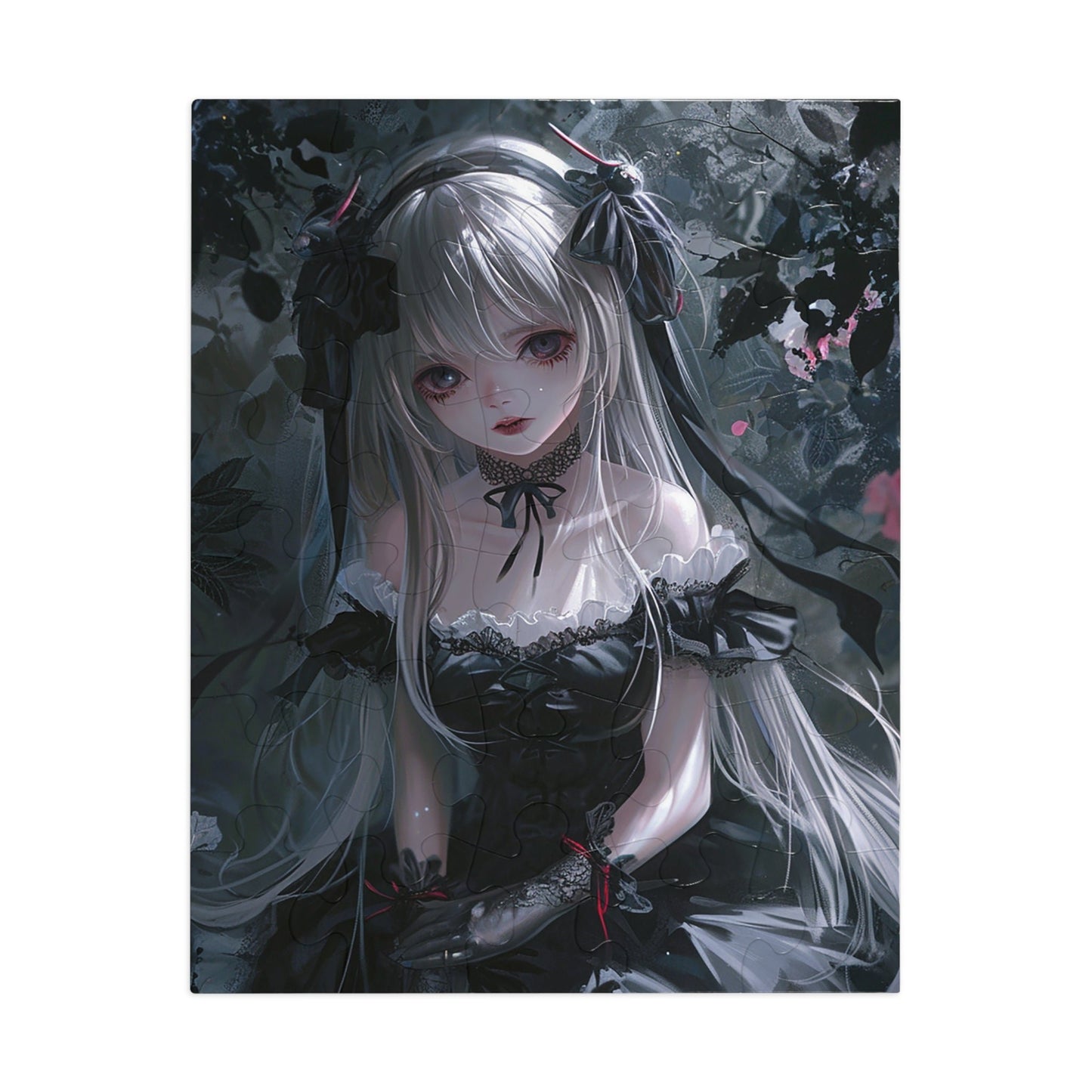 Anime Girl in Mourning Jigsaw Puzzle (30, 110, 252, 500,1000-Piece)